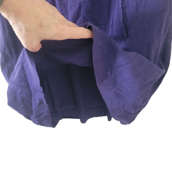 Anthropologie Baraschi Floral Scoop Neck Midi Dress Womens Size 6 Purple Lined - Picture 7 of 8